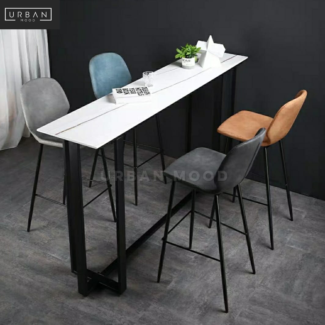 Marble bar table and chairs sale