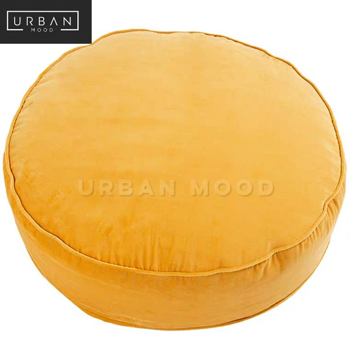 WISTERIA Modern Round Velvet Ottoman