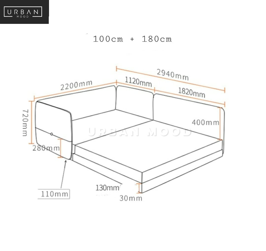 YOKO Japanese Fabric Children's Bedframe