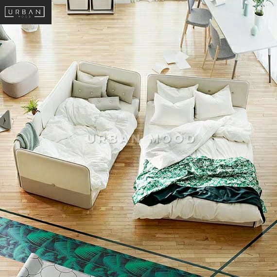 YOKO Japanese Fabric Double Bed