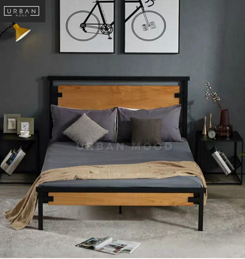 ZENITH Industrial Solid Wood Bedframe