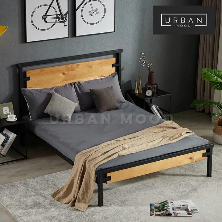 ZENITH Industrial Solid Wood Bedframe