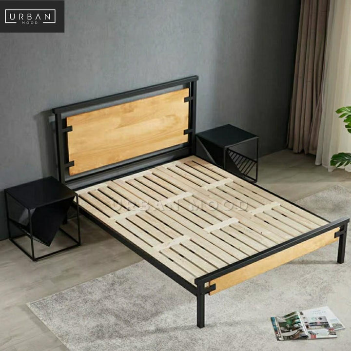 ZENITH Industrial Solid Wood Bedframe