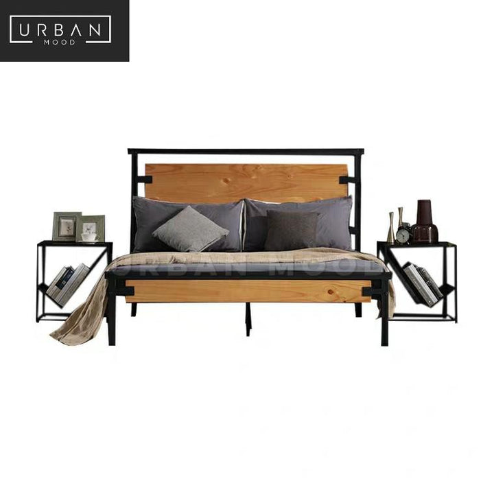 ZENITH Industrial Solid Wood Bedframe