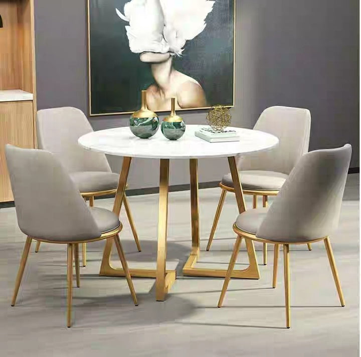 ASHLEY Modern Round Marble Dining Table