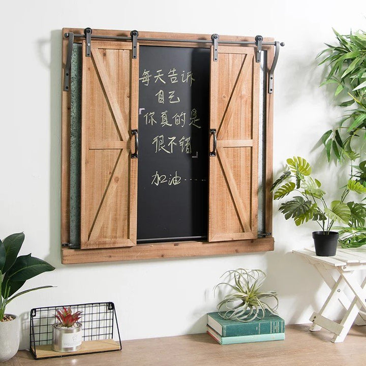 ATTICUS Rustic Barn Window Chalkboard