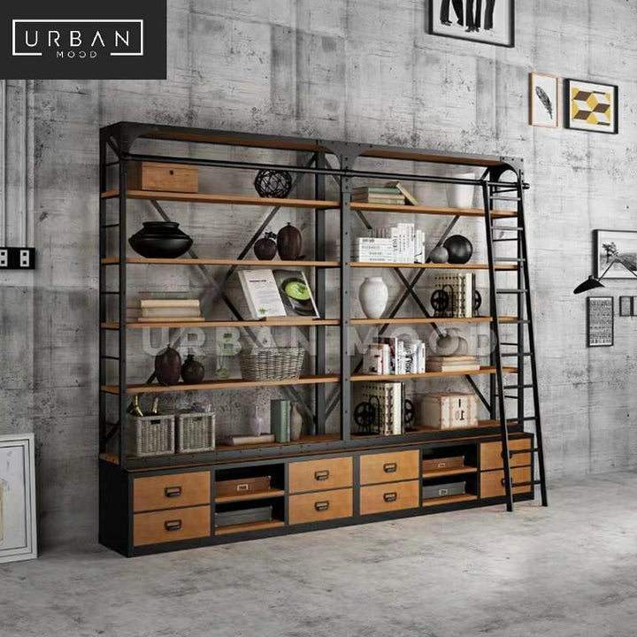 AUROR Industrial Metal Library Shelf