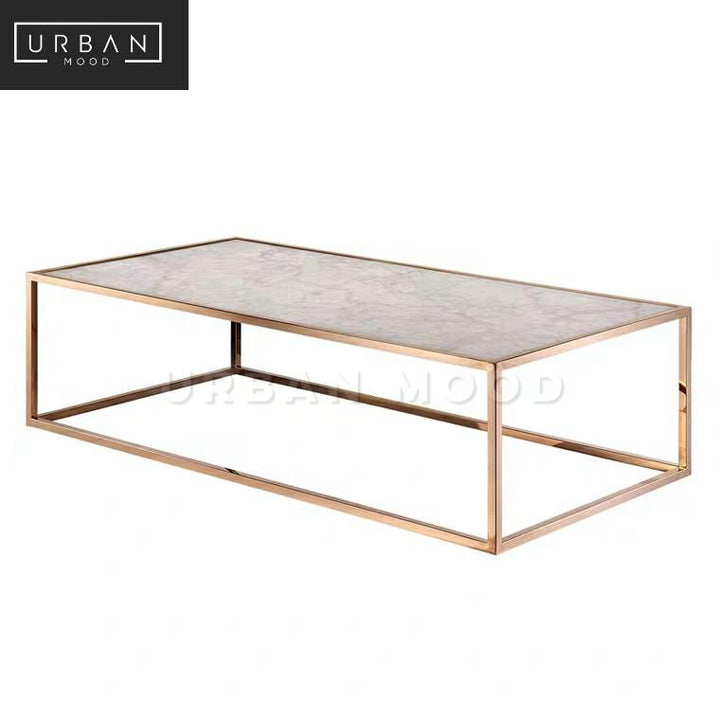 BLANCHE Modern Rose Gold Coffee Table