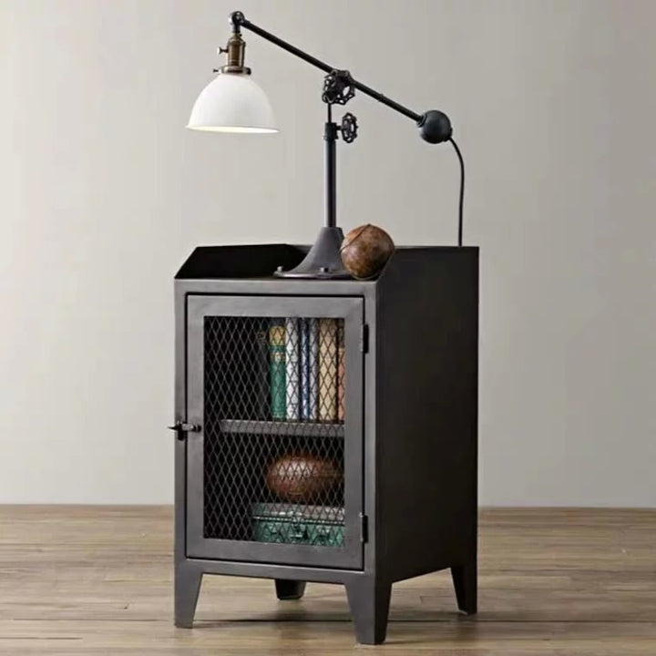 BRIDGET Modern Industrial Bedside Table