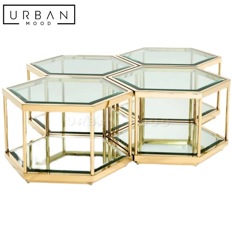 CLEVIS Modern Chrome Coffee Table