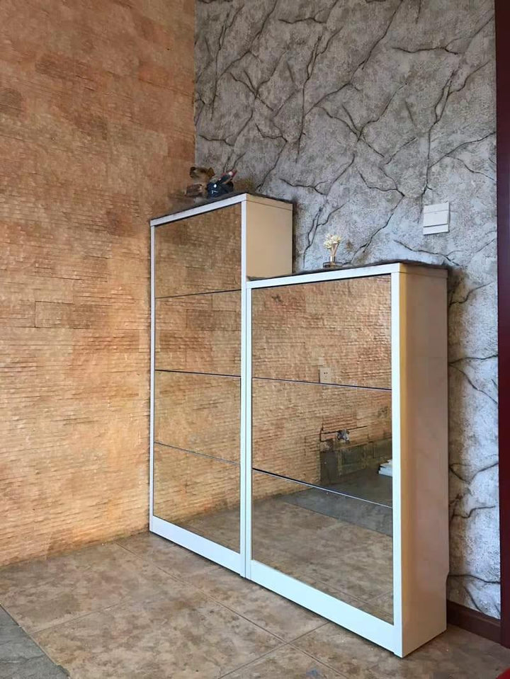 CHELSEA Ultra Slim Mirror Shoe Cabinet