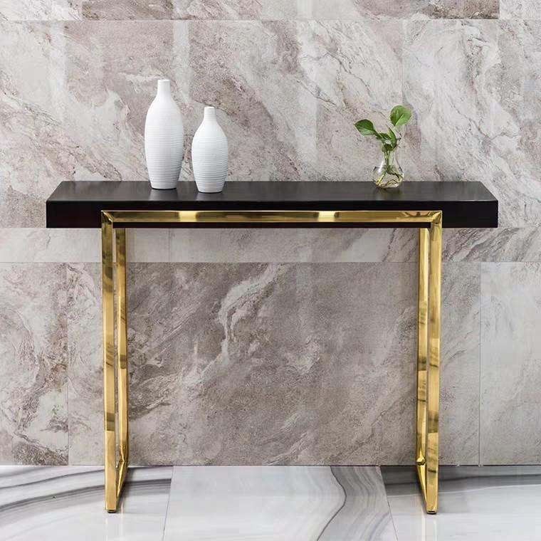 COSMO Modern Chrome Gold Hallway Console