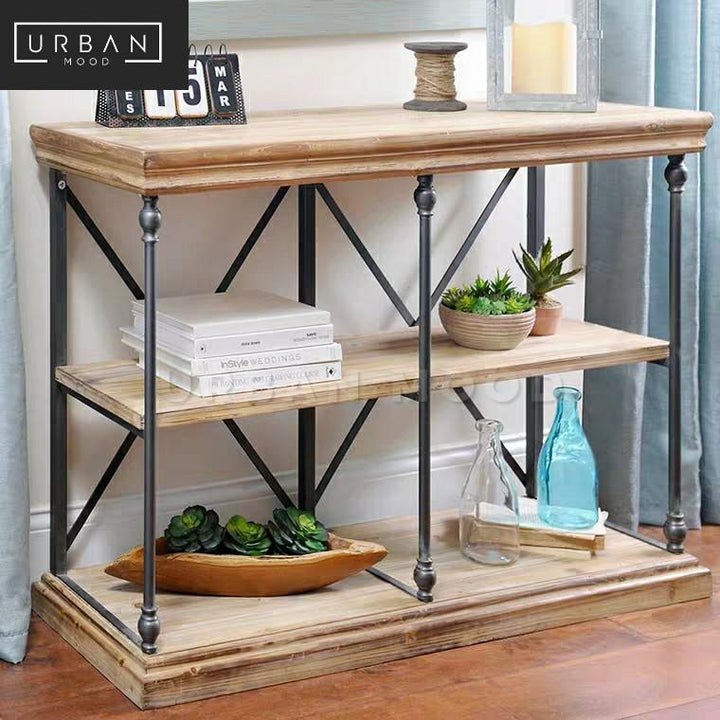 CROSSFIELD Rustic Solid Wood Hallway Console