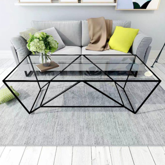 DELTA Minimalist Glass Coffee Table