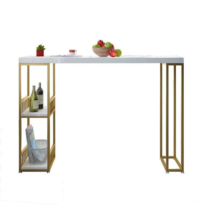 DIONNE Modern Industrial Solid Wood Bar Table