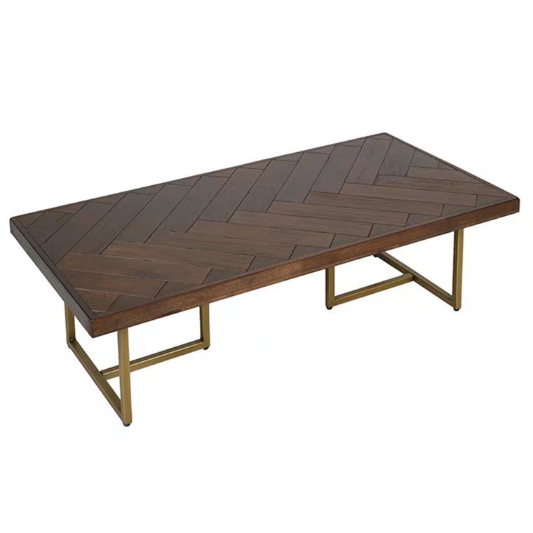 PORTER Herringbone Solid Wood Coffee Table