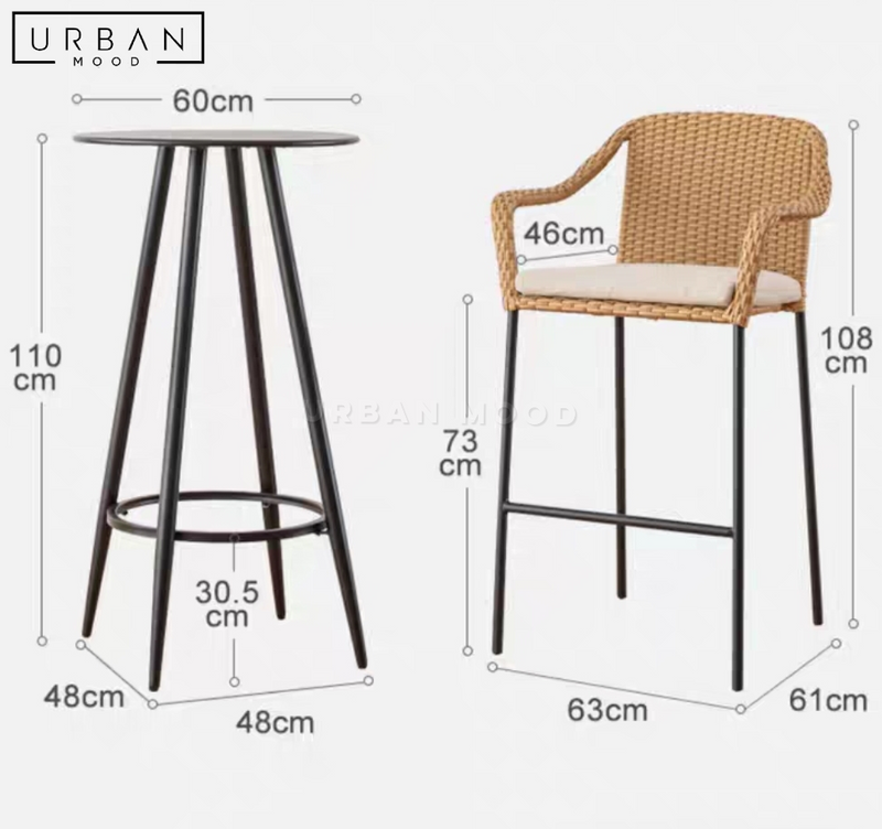 EMBRACE Scandinavian Bar Chair (Set of 2)