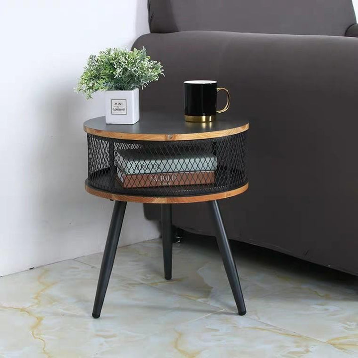 FELIX Industrial Mesh Round Side Table