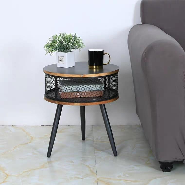 FELIX Industrial Mesh Round Side Table