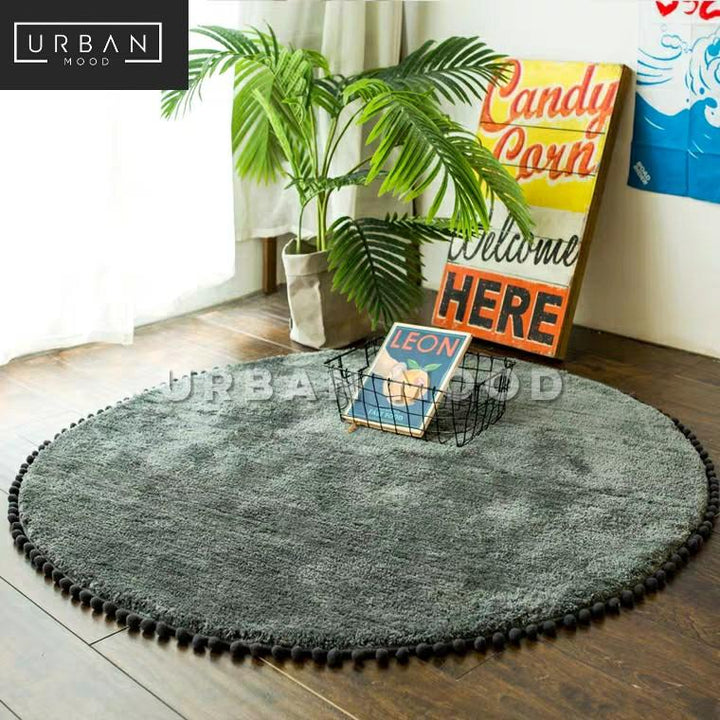 FYNN Modern Round Short Pile Carpet