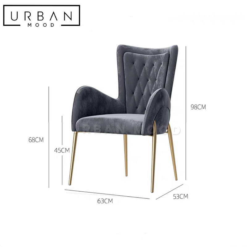 GLOWER Modern Faux Leather Dining Chair