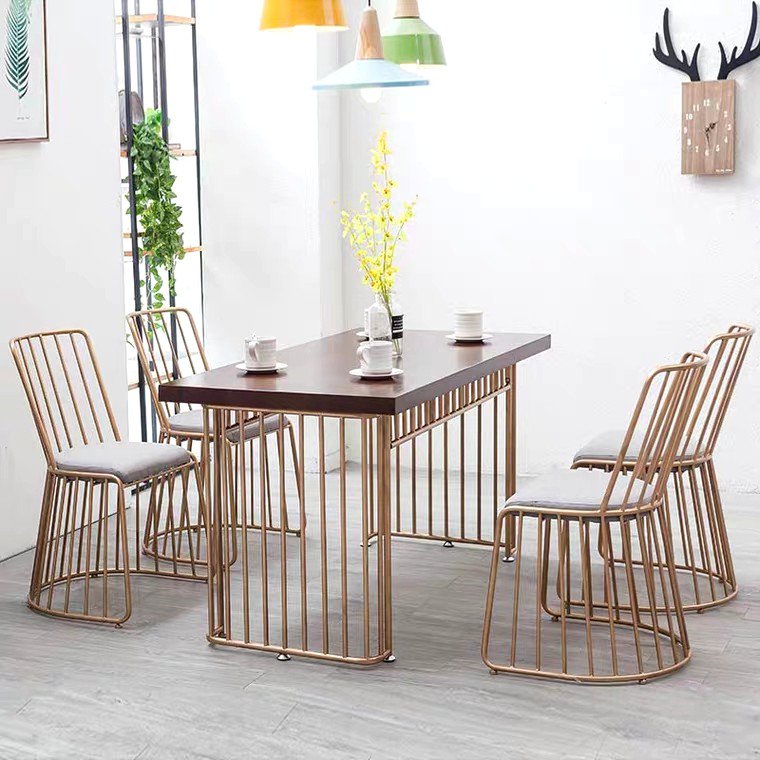 HERON Contemporary Golden Grills Dining Table