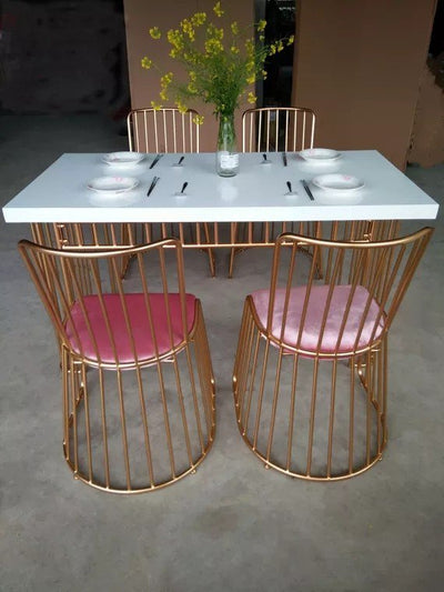 HERON Contemporary Golden Grills Dining Table