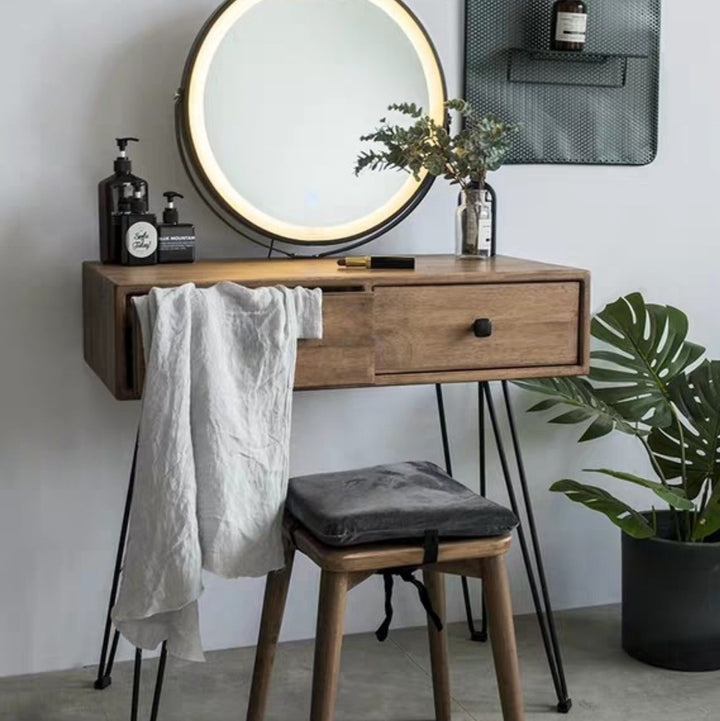 HUNTER Vintage Solid Wood Vanity Table Set