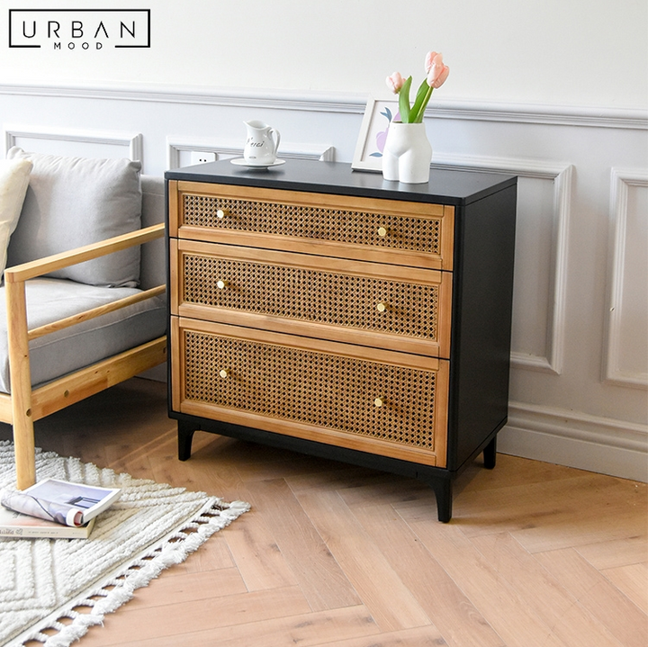 HUTTEN Vintage Rattan Chest of Drawers