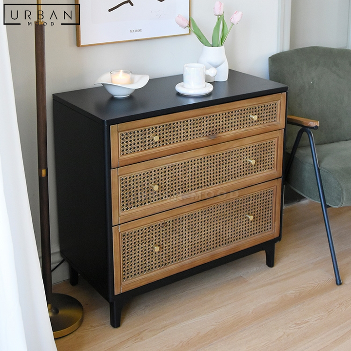 HUTTEN Vintage Rattan Chest of Drawers