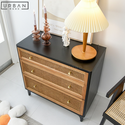 HUTTEN Vintage Rattan Chest of Drawers