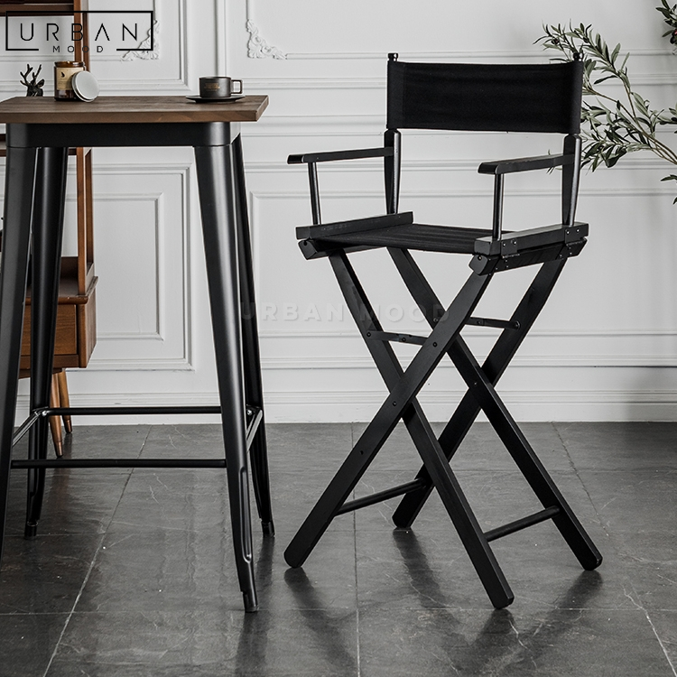 ICONO Modern Solid Wood Bar Stool