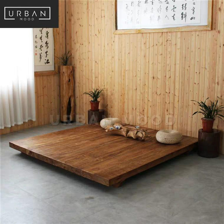 INCANDE Minimalist Solid Wood Platform Bedframe