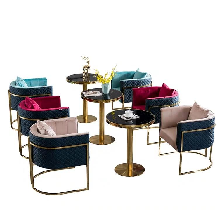 KARRIE Modern Cafe Velvet Armchair