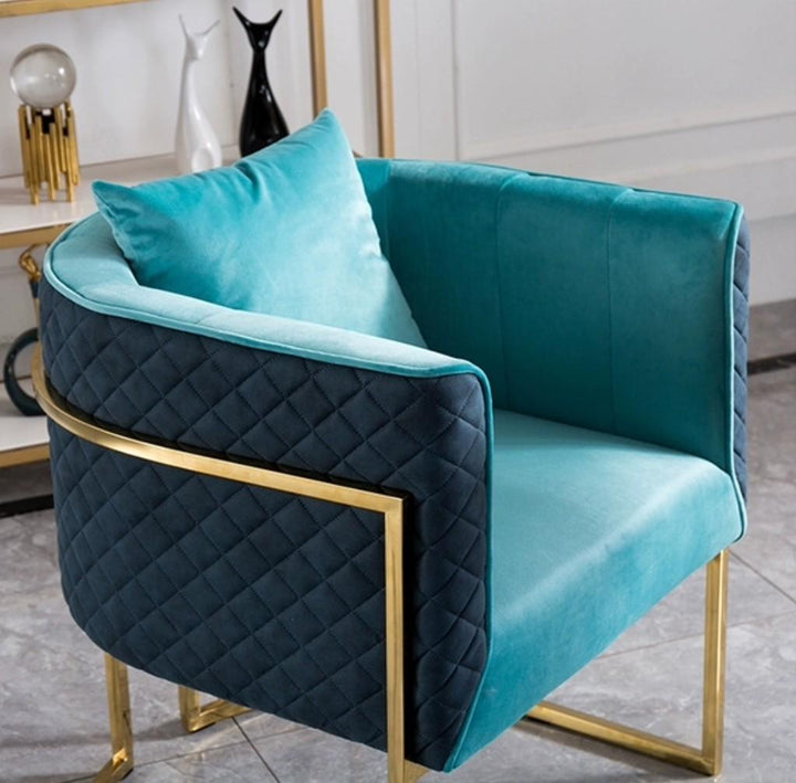 KARRIE Modern Cafe Velvet Armchair