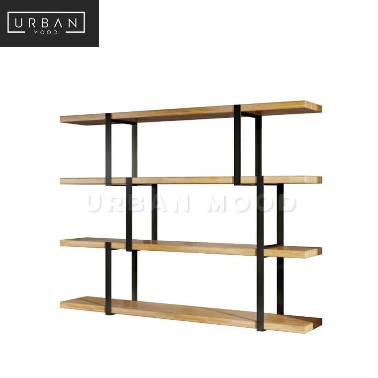 LEVER Industrial Solid Wood Display Shelf