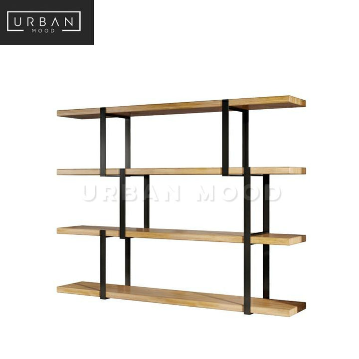 LEVER Industrial Solid Wood Display Shelf