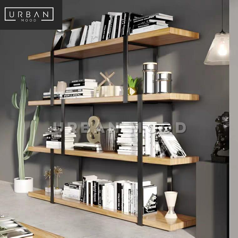LEVER Industrial Solid Wood Display Shelf