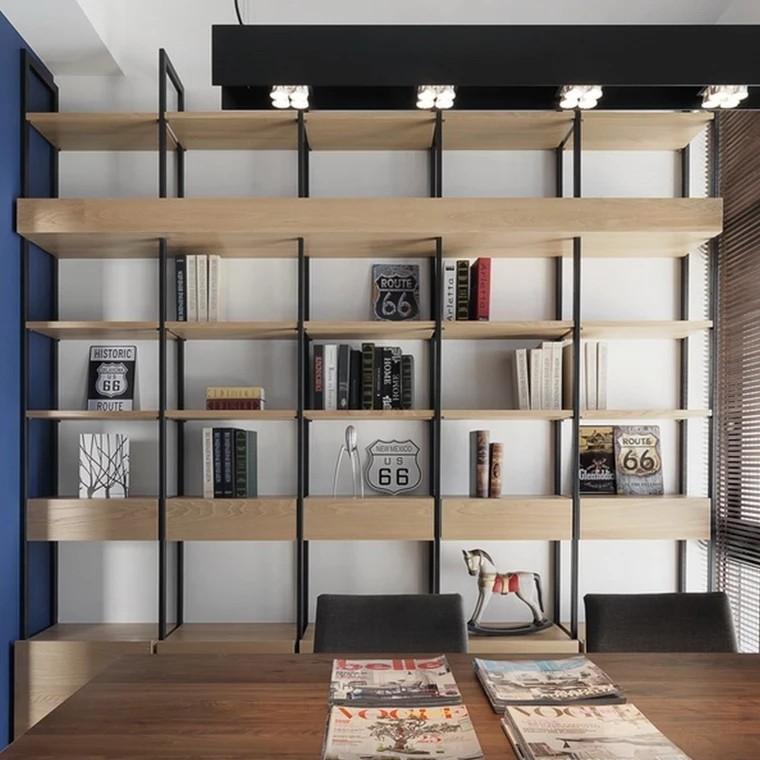 LOFI Modern Industrial Solid Wood Bookshelf
