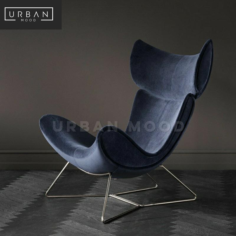 LOUISE Designer Leather Lounge Chair