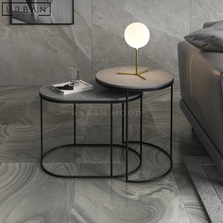 LYNDSY Modern Sintered Nesting Side Tables