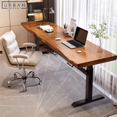 MALVA Adjustable Solid Wood Office Table