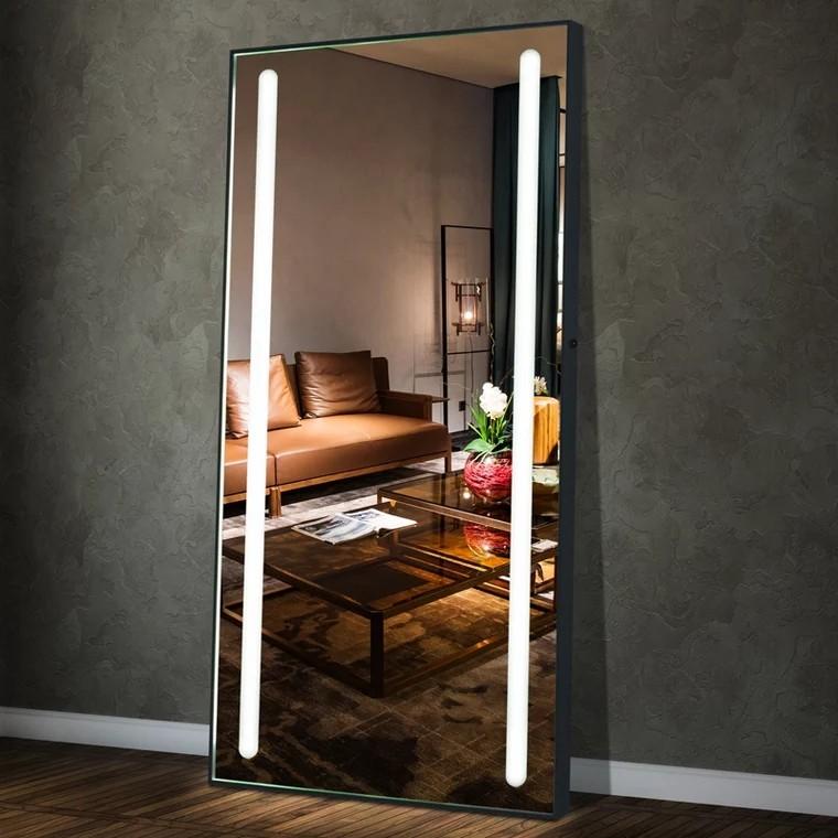 Ceiling To Floor Mirror With Lights | Shelly Lighting