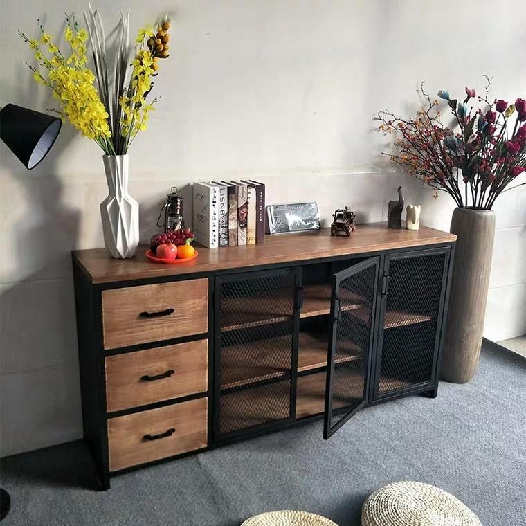 MOBY Modern Industrial Metal Sideboard