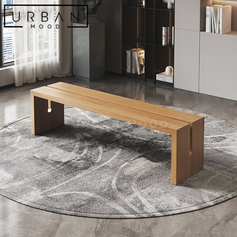 MODICUM Modern Solid Wood Bench