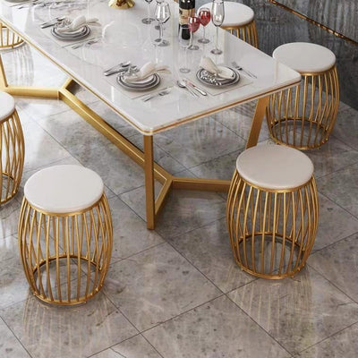 NICOLE Gold Accent Dining Stool
