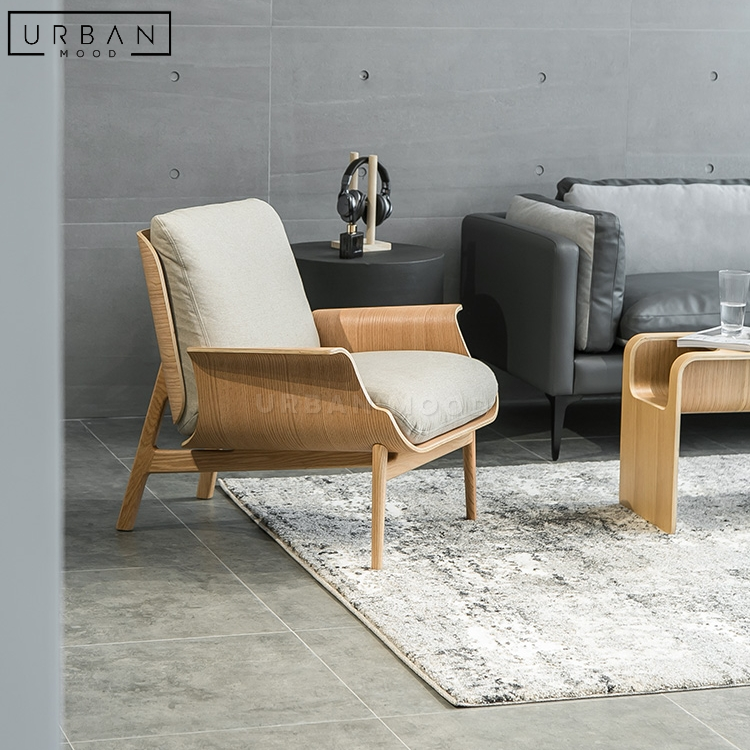 OAKS Scandinavian Solid Wood Armchair