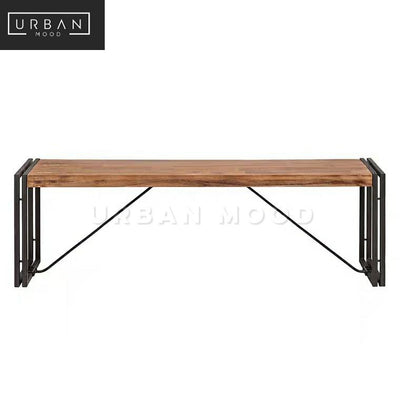 RIDGET Industrial Solid Wood Dining Bench