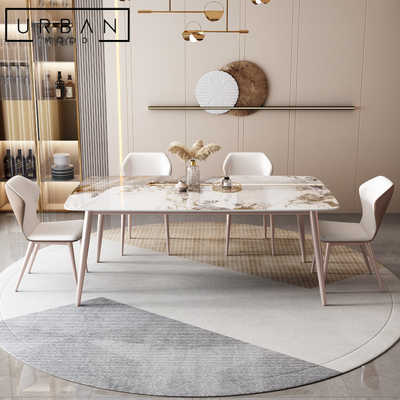 ROSSIA Modern Marble Dining Table & Chairs