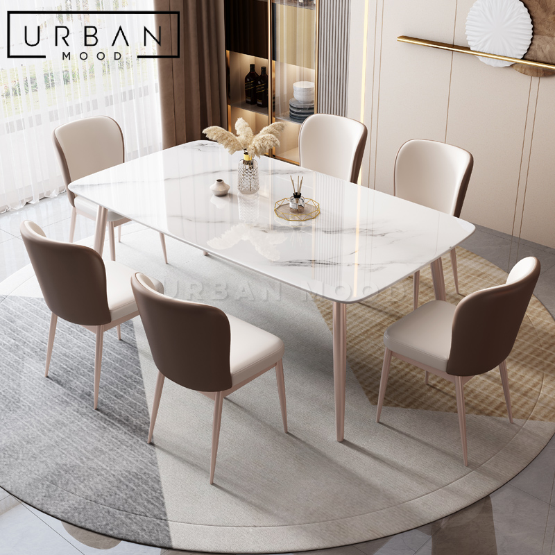 ROSSIA Modern Marble Dining Table & Chairs